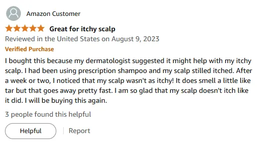 My Itchy Scalp Relief with DHS Tar Shampoo Review