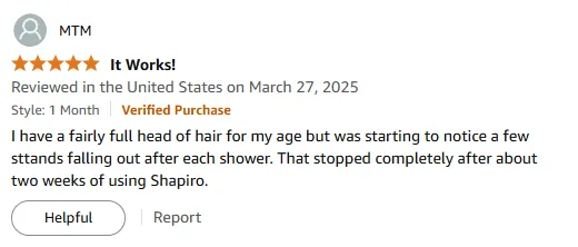 I Stopped Shedding with Shapiro MD DHT Shampoo