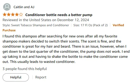My Shampoo Set Review: Great Conditioner, Nice Scent, Pump Failed