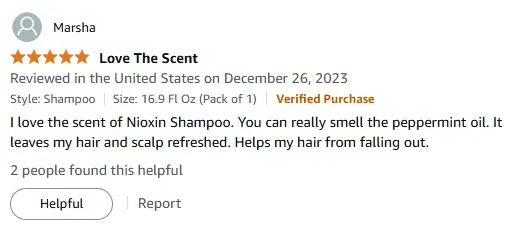 I Love Nioxin Shampoo for Hair Loss and Peppermint Scent