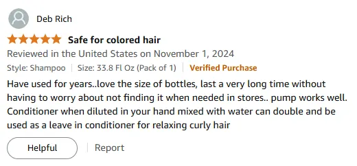 I Love This Long-Lasting Shampoo: Great Pump, Big Bottles