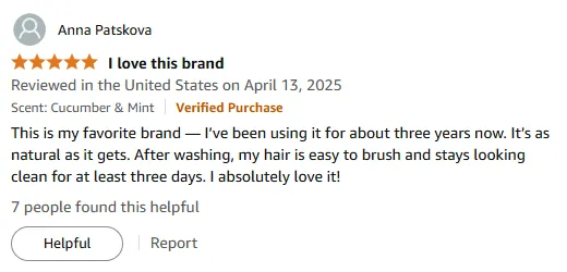 My Hair Stays Clean 3 Days with Native Natural Shampoo