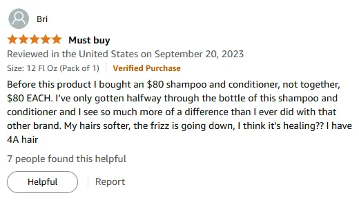 My 4A Hair Loves Camille Rose Coconut Water Shampoo