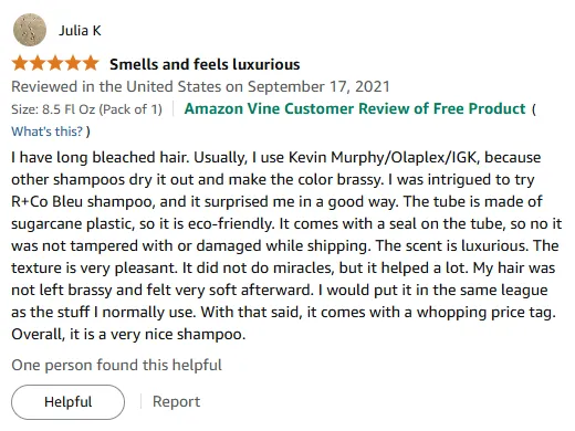 My R+Co Bleu Shampoo Review for Bleached Hair