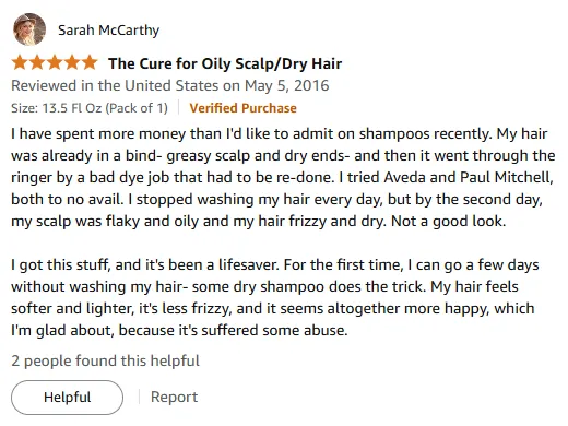 I Found the Shampoo for Greasy Scalp and Dry Ends