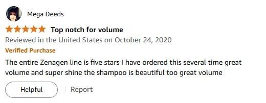 I Love Zenagen Shampoo For Great Volume And Shine