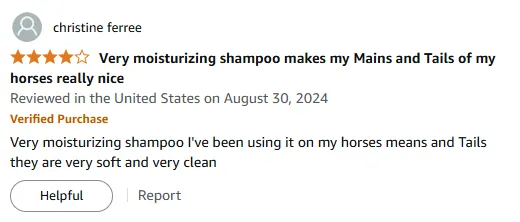 Very Moisturizing Shampoo Left My Horse's Mane Soft and Clean