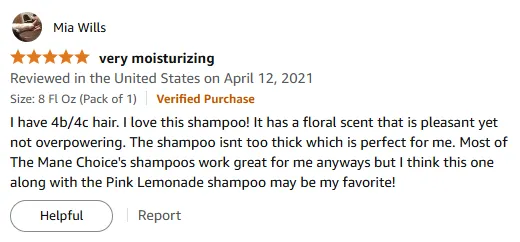 I Love This Mane Choice Shampoo for 4c Natural Hair