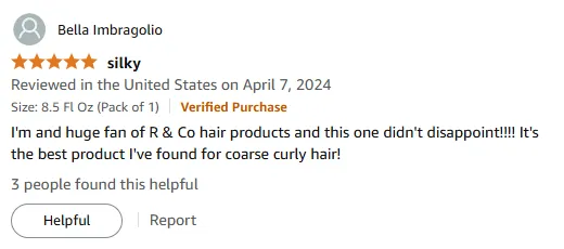 I Love R+Co Shampoo for Coarse Curly Hair