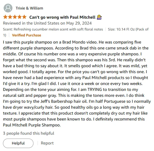 I Love Paul Mitchell Purple Shampoo for Blonde Hair