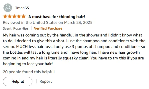 I Reduced Hair Loss with Biotin Shampoo and Conditioner