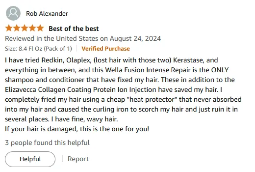 I Found Wella Fusion Intense Repair Shampoo for Damaged Hair