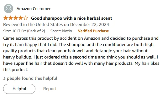 My Hair Likes This Sulfate Free Shampoo and Conditioner Set