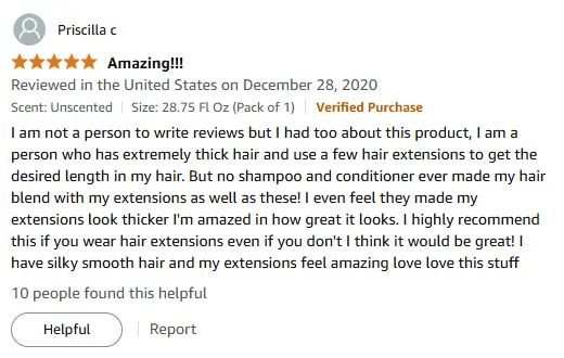 My Thick Hair Blends Perfectly Using B3 Shampoo for Extensions