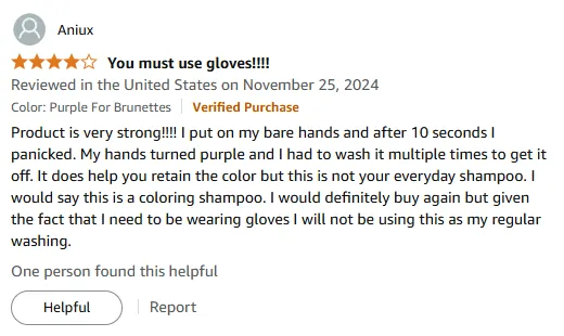 My Hands Turned Purple But This Shampoo Retains Color Brilliantly