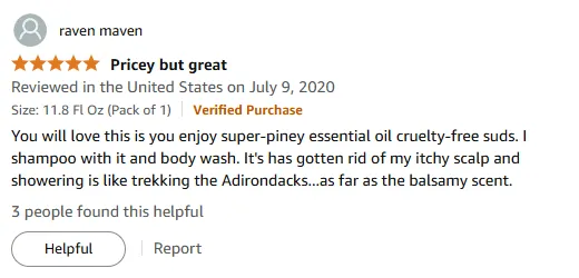 I Love Piney Essential Oil Shampoo for Itchy Scalp