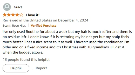 My Hair Is Softer with Routine Anti-Thinning Shampoo
