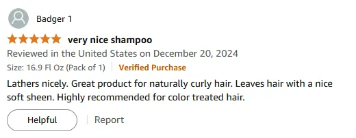 I Love This Shampoo for Color Treated Hair and Curls