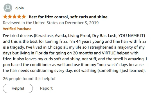 Virtue Is My Best Frizz-Control Hair Treatment for Soft Curls