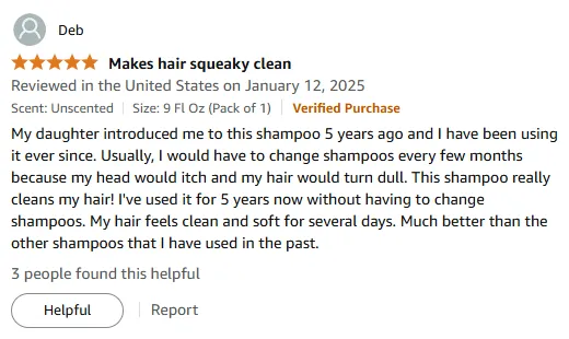 My 5-Year Itchy Scalp Shampoo Keeps Hair Clean