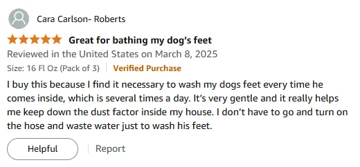 I Use No-Rinse Shampoo to Clean My Dog's Paws Easily