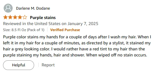 My Olaplex Purple Shampoo Stains Hair And Hands Grey