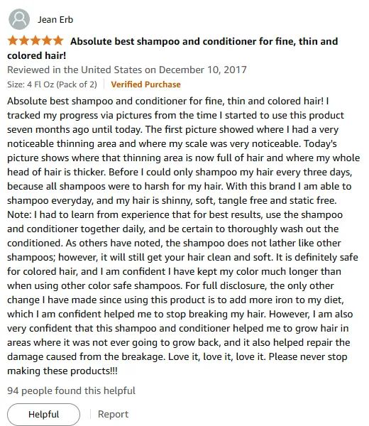 My Thicker Hair: DermaChange Hair Growth Shampoo Conditioner