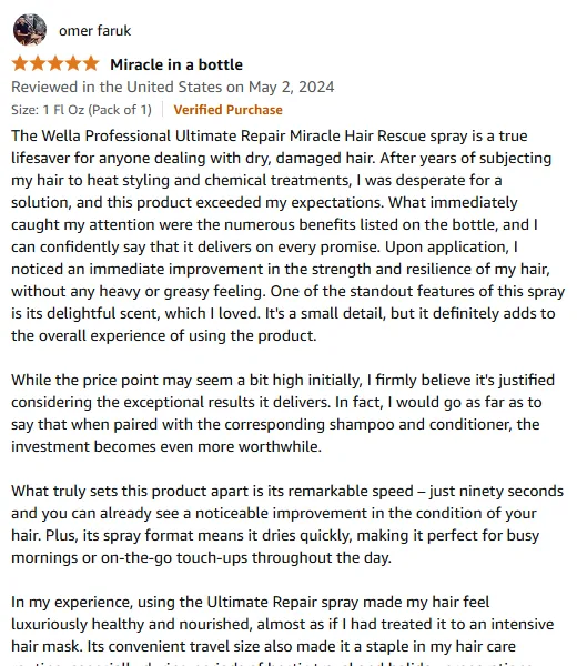 I Love How Wella Ultimate Repair Spray Rescues Damaged Hair