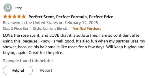 I Love This Sulfate-Free Rose Scented Pantene Shampoo Set