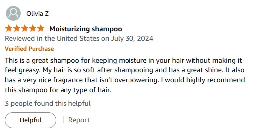 I Love This Moisturizing Shampoo for Soft Shiny Hair