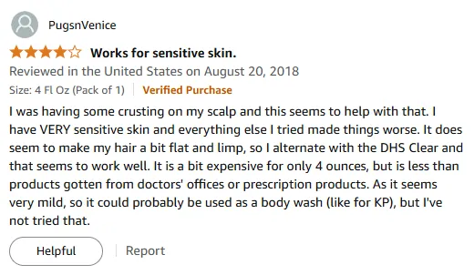 I Found DHS Sal Shampoo for Crusty Sensitive Scalp