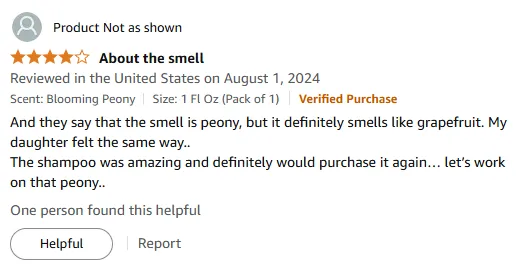My Amazing Shampoo Review: Grapefruit Scent, Not Peony