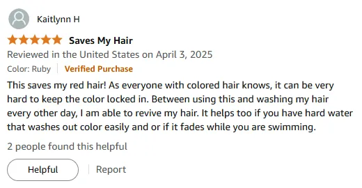 I Revive My Red Hair with Color Depositing Shampoo