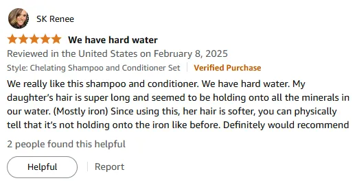 I Recommend Chelating Shampoo for Hard Water Hair