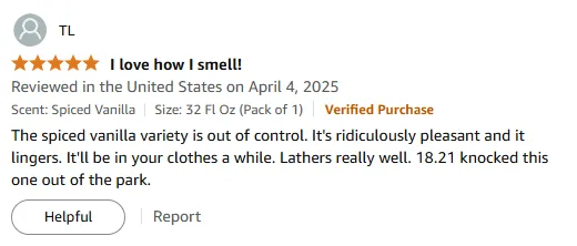 I Love This 18.21 Spiced Vanilla 3-in-1 Body Wash