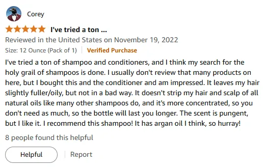 My Holy Grail Argan Oil Shampoo for Men