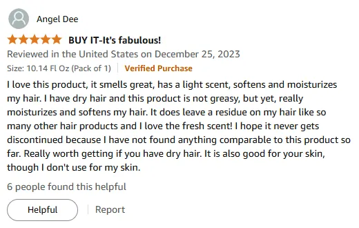 My Dry Hair Savior: Moisturizing Shampoo with Fresh Scent