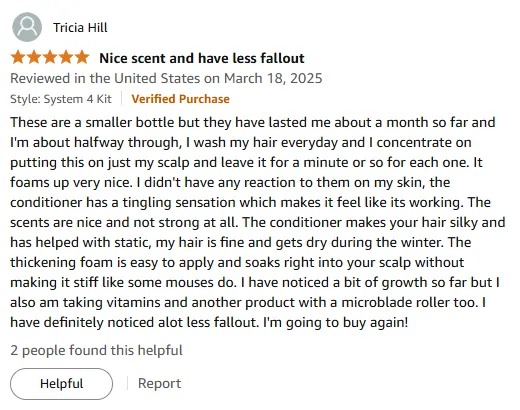 My Hair Feels Thicker with Less Fallout - Shampoo Review