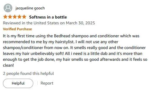 My Go-To Bedhead Shampoo for Silky Soft, Fragrant Hair