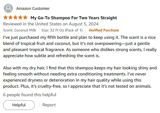 My Go-To Cruelty-Free Shampoo for Shiny, Tropical-Scented Hair