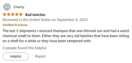 My Shampoo Review: Thinned Texture & Chemical Smell Issues