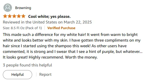 My White Hair Brightened Perfectly with Purple Shampoo!